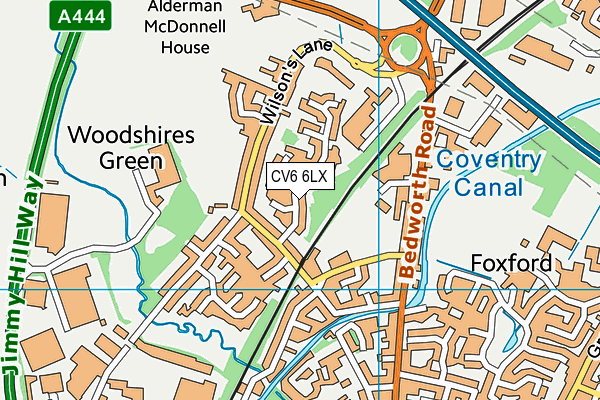 CV6 6LX map - OS VectorMap District (Ordnance Survey) CV6 6LX map - OS VectorMap District (Ordnance Survey)