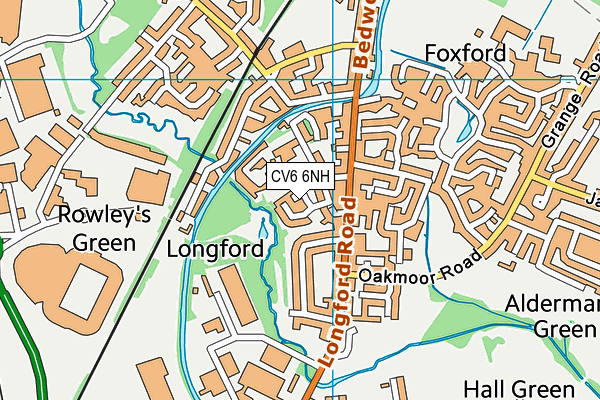 CV6 6NH map - OS VectorMap District (Ordnance Survey) CV6 6NH map - OS VectorMap District (Ordnance Survey)