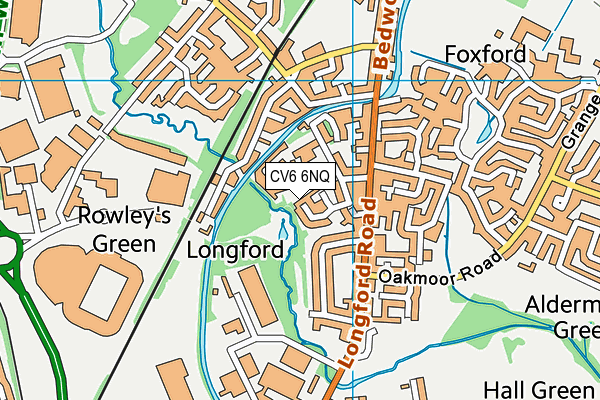 CV6 6NQ map - OS VectorMap District (Ordnance Survey) CV6 6NQ map - OS VectorMap District (Ordnance Survey)