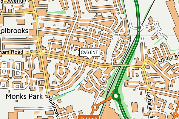 CV6 6NT map - OS VectorMap District (Ordnance Survey) CV6 6NT map - OS VectorMap District (Ordnance Survey)