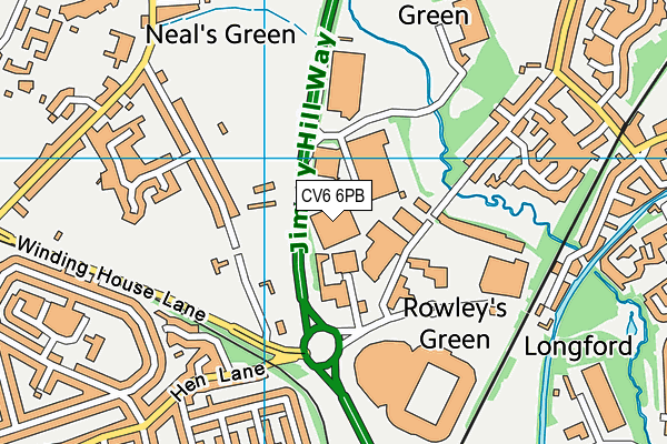 CV6 6PB map - OS VectorMap District (Ordnance Survey) CV6 6PB map - OS VectorMap District (Ordnance Survey)