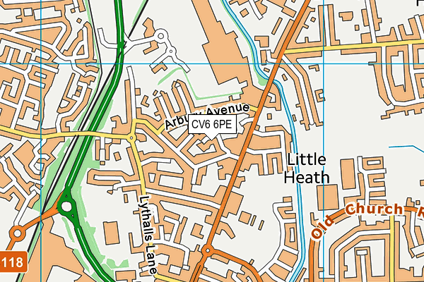 CV6 6PE map - OS VectorMap District (Ordnance Survey) CV6 6PE map - OS VectorMap District (Ordnance Survey)