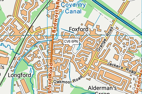 CV6 6PN map - OS VectorMap District (Ordnance Survey) CV6 6PN map - OS VectorMap District (Ordnance Survey)