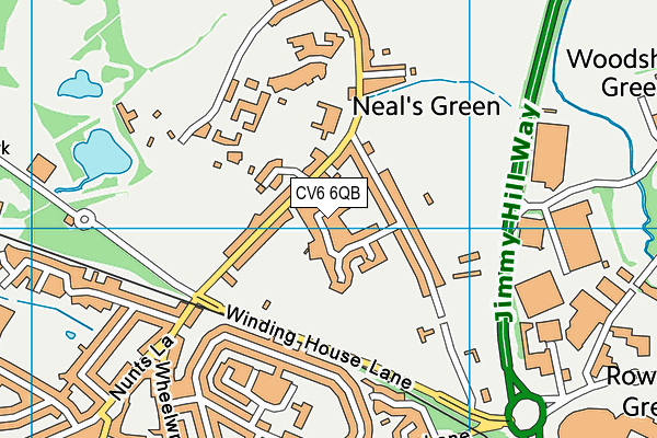 CV6 6QB map - OS VectorMap District (Ordnance Survey) CV6 6QB map - OS VectorMap District (Ordnance Survey)