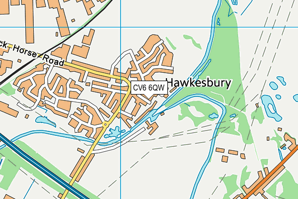 CV6 6QW map - OS VectorMap District (Ordnance Survey) CV6 6QW map - OS VectorMap District (Ordnance Survey)