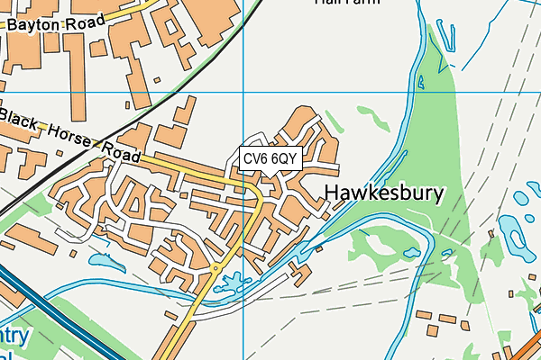 CV6 6QY map - OS VectorMap District (Ordnance Survey)