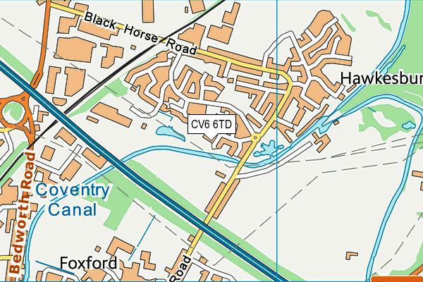 CV6 6TD map - OS VectorMap District (Ordnance Survey) CV6 6TD map - OS VectorMap District (Ordnance Survey)