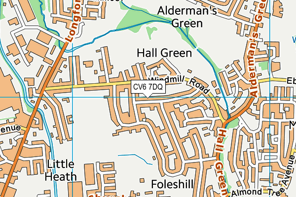 CV6 7DQ map - OS VectorMap District (Ordnance Survey) CV6 7DQ map - OS VectorMap District (Ordnance Survey)