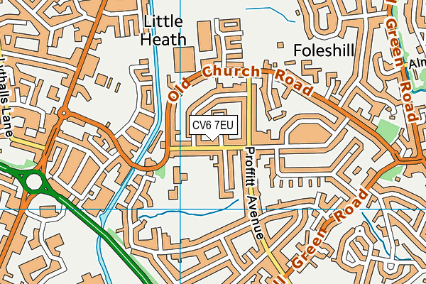 CV6 7EU map - OS VectorMap District (Ordnance Survey) CV6 7EU map - OS VectorMap District (Ordnance Survey)