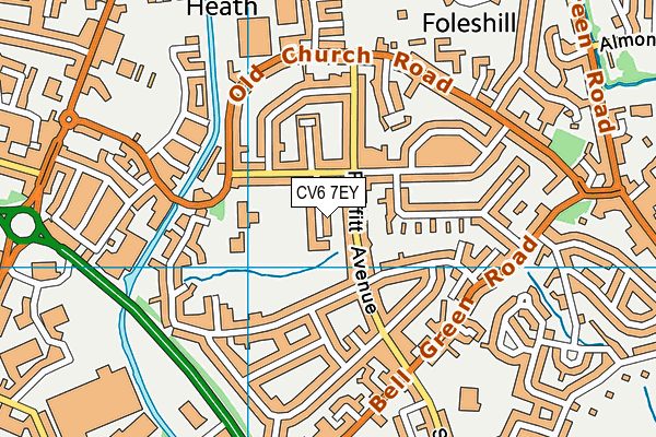 CV6 7EY map - OS VectorMap District (Ordnance Survey) CV6 7EY map - OS VectorMap District (Ordnance Survey)