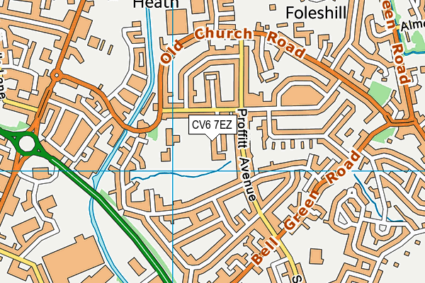 CV6 7EZ map - OS VectorMap District (Ordnance Survey) CV6 7EZ map - OS VectorMap District (Ordnance Survey)