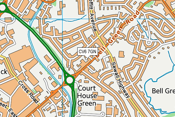 CV6 7GN map - OS VectorMap District (Ordnance Survey) CV6 7GN map - OS VectorMap District (Ordnance Survey)