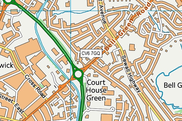 CV6 7GQ map - OS VectorMap District (Ordnance Survey) CV6 7GQ map - OS VectorMap District (Ordnance Survey)