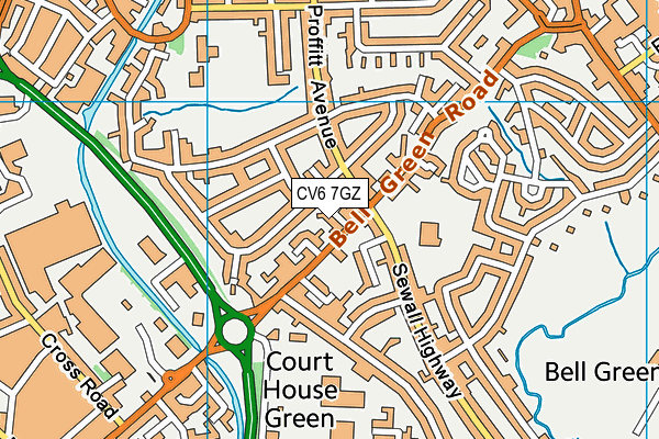 CV6 7GZ map - OS VectorMap District (Ordnance Survey) CV6 7GZ map - OS VectorMap District (Ordnance Survey)