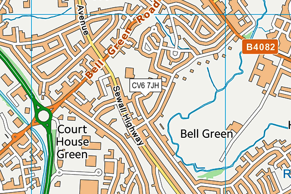 CV6 7JH map - OS VectorMap District (Ordnance Survey) CV6 7JH map - OS VectorMap District (Ordnance Survey)