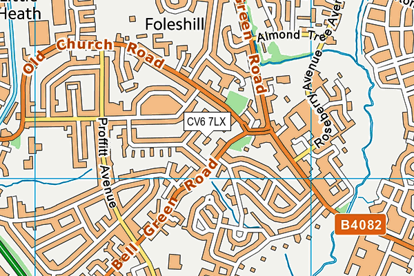 CV6 7LX map - OS VectorMap District (Ordnance Survey) CV6 7LX map - OS VectorMap District (Ordnance Survey)