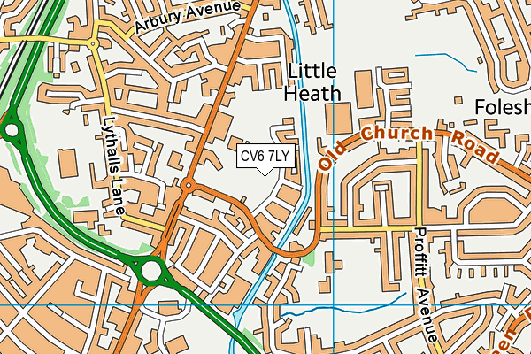 CV6 7LY map - OS VectorMap District (Ordnance Survey) CV6 7LY map - OS VectorMap District (Ordnance Survey)