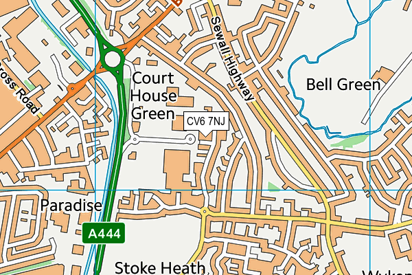 CV6 7NJ map - OS VectorMap District (Ordnance Survey) CV6 7NJ map - OS VectorMap District (Ordnance Survey)