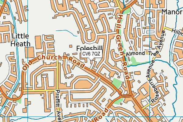 CV6 7QZ map - OS VectorMap District (Ordnance Survey) CV6 7QZ map - OS VectorMap District (Ordnance Survey)