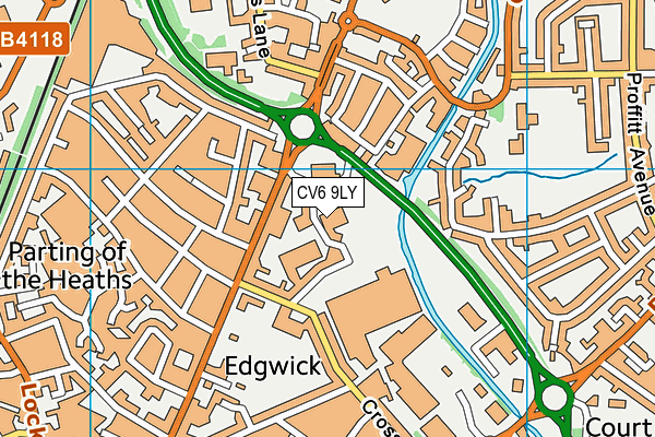 CV6 9LY map - OS VectorMap District (Ordnance Survey) CV6 9LY map - OS VectorMap District (Ordnance Survey)