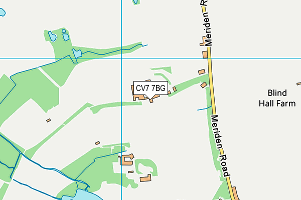 CV7 7BG map - OS VectorMap District (Ordnance Survey) CV7 7BG map - OS VectorMap District (Ordnance Survey)