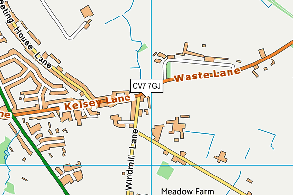 CV7 7GJ map - OS VectorMap District (Ordnance Survey) CV7 7GJ map - OS VectorMap District (Ordnance Survey)