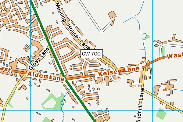CV7 7GQ map - OS VectorMap District (Ordnance Survey) CV7 7GQ map - OS VectorMap District (Ordnance Survey)