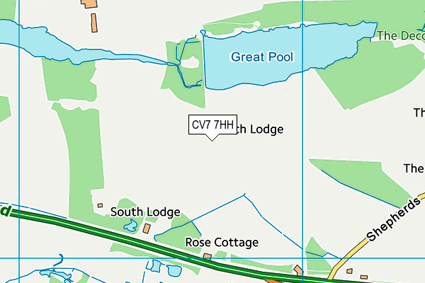 CV7 7HH map - OS VectorMap District (Ordnance Survey) CV7 7HH map - OS VectorMap District (Ordnance Survey)