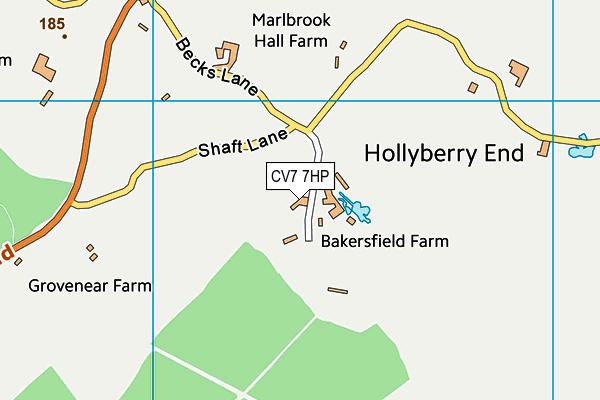 CV7 7HP map - OS VectorMap District (Ordnance Survey) CV7 7HP map - OS VectorMap District (Ordnance Survey)
