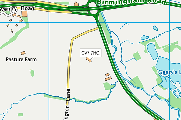 CV7 7HQ map - OS VectorMap District (Ordnance Survey) CV7 7HQ map - OS VectorMap District (Ordnance Survey)