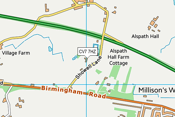 CV7 7HZ map - OS VectorMap District (Ordnance Survey) CV7 7HZ map - OS VectorMap District (Ordnance Survey)
