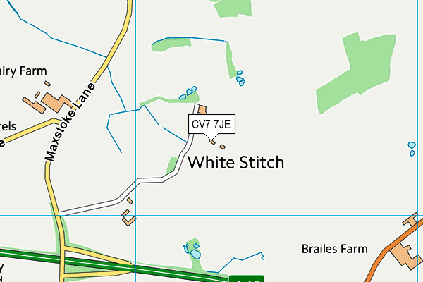 CV7 7JE map - OS VectorMap District (Ordnance Survey) CV7 7JE map - OS VectorMap District (Ordnance Survey)