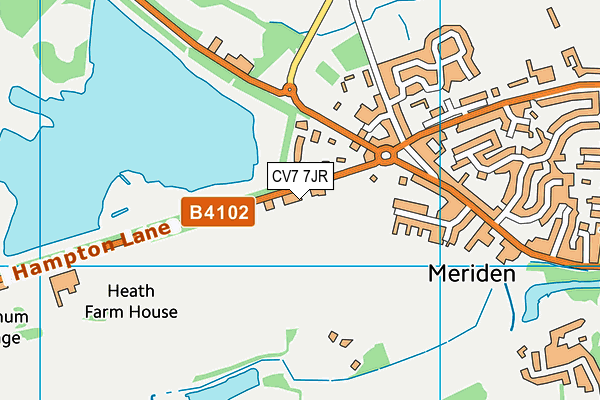 CV7 7JR map - OS VectorMap District (Ordnance Survey) CV7 7JR map - OS VectorMap District (Ordnance Survey)