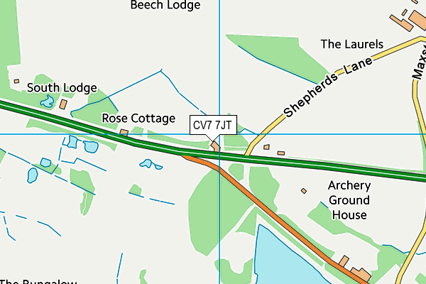 CV7 7JT map - OS VectorMap District (Ordnance Survey) CV7 7JT map - OS VectorMap District (Ordnance Survey)