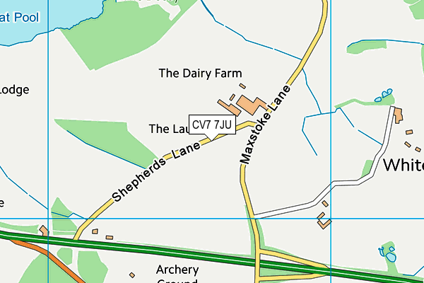 CV7 7JU map - OS VectorMap District (Ordnance Survey) CV7 7JU map - OS VectorMap District (Ordnance Survey)