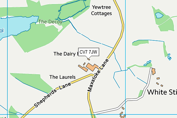 CV7 7JW map - OS VectorMap District (Ordnance Survey) CV7 7JW map - OS VectorMap District (Ordnance Survey)