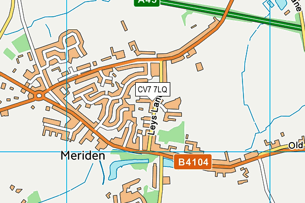 CV7 7LQ map - OS VectorMap District (Ordnance Survey) CV7 7LQ map - OS VectorMap District (Ordnance Survey)