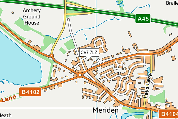 CV7 7LZ map - OS VectorMap District (Ordnance Survey) CV7 7LZ map - OS VectorMap District (Ordnance Survey)