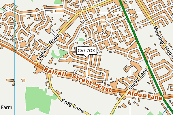 CV7 7QX map - OS VectorMap District (Ordnance Survey) CV7 7QX map - OS VectorMap District (Ordnance Survey)