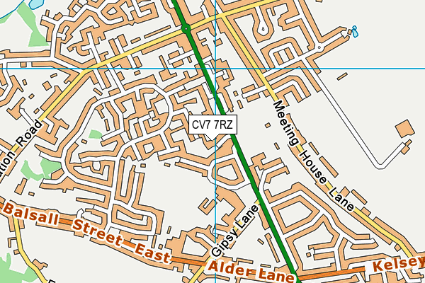 CV7 7RZ map - OS VectorMap District (Ordnance Survey) CV7 7RZ map - OS VectorMap District (Ordnance Survey)