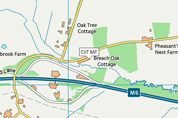 CV7 8AT map - OS VectorMap District (Ordnance Survey) CV7 8AT map - OS VectorMap District (Ordnance Survey)