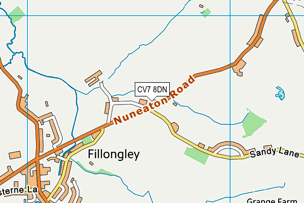 CV7 8DN map - OS VectorMap District (Ordnance Survey) CV7 8DN map - OS VectorMap District (Ordnance Survey)