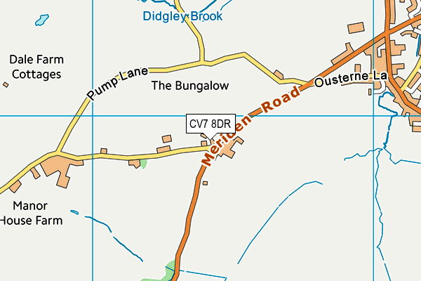 CV7 8DR map - OS VectorMap District (Ordnance Survey) CV7 8DR map - OS VectorMap District (Ordnance Survey)