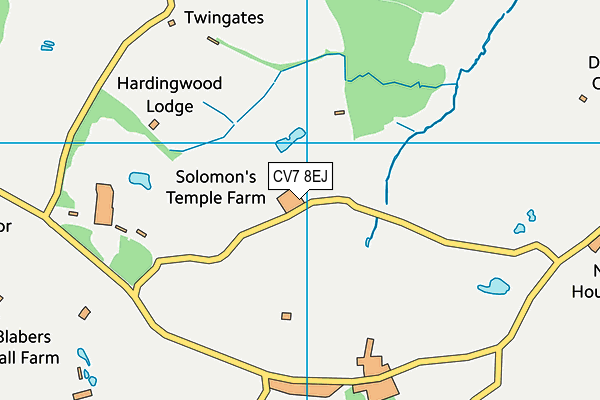 CV7 8EJ map - OS VectorMap District (Ordnance Survey) CV7 8EJ map - OS VectorMap District (Ordnance Survey)