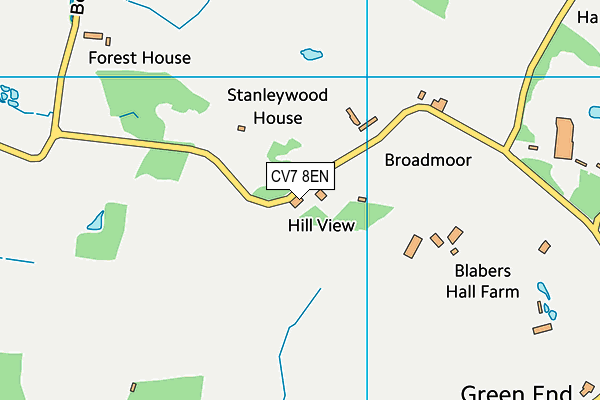 CV7 8EN map - OS VectorMap District (Ordnance Survey) CV7 8EN map - OS VectorMap District (Ordnance Survey)