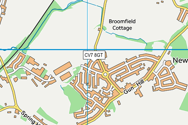 CV7 8GT map - OS VectorMap District (Ordnance Survey)