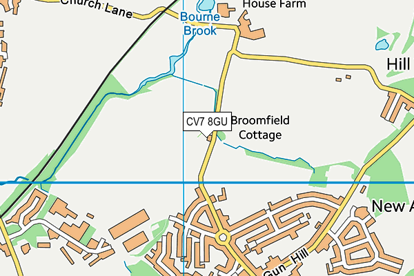 CV7 8GU map - OS VectorMap District (Ordnance Survey) CV7 8GU map - OS VectorMap District (Ordnance Survey)