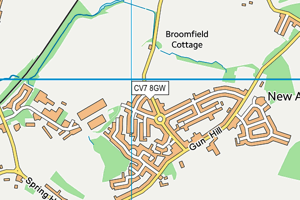 CV7 8GW map - OS VectorMap District (Ordnance Survey) CV7 8GW map - OS VectorMap District (Ordnance Survey)