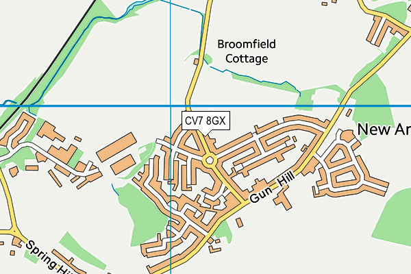 CV7 8GX map - OS VectorMap District (Ordnance Survey) CV7 8GX map - OS VectorMap District (Ordnance Survey)