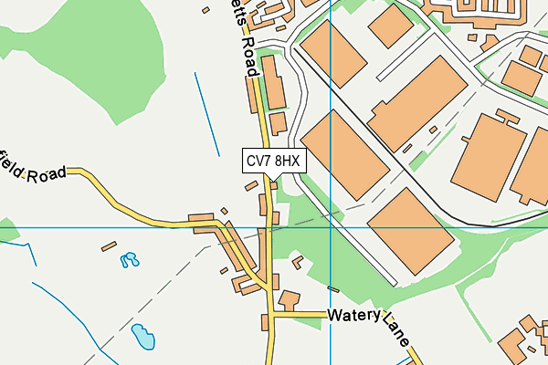 CV7 8HX map - OS VectorMap District (Ordnance Survey) CV7 8HX map - OS VectorMap District (Ordnance Survey)